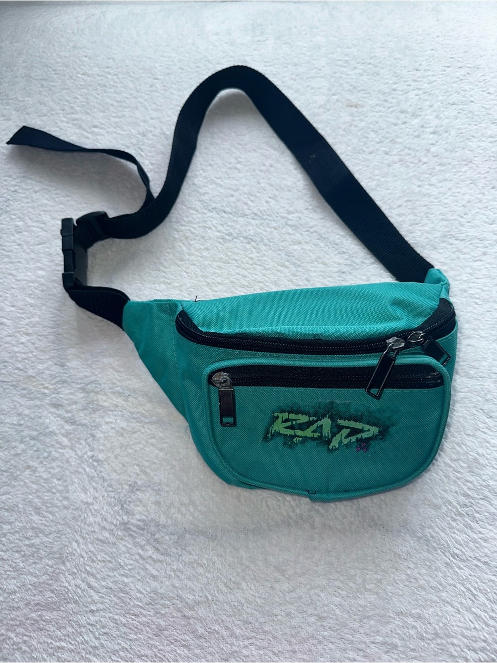 Rare RAD Video Game Bandai Namco Fanny Pack Waist Bag Teal Turquoise Promo